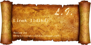 Linek Ildikó névjegykártya