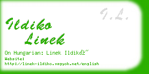 ildiko linek business card